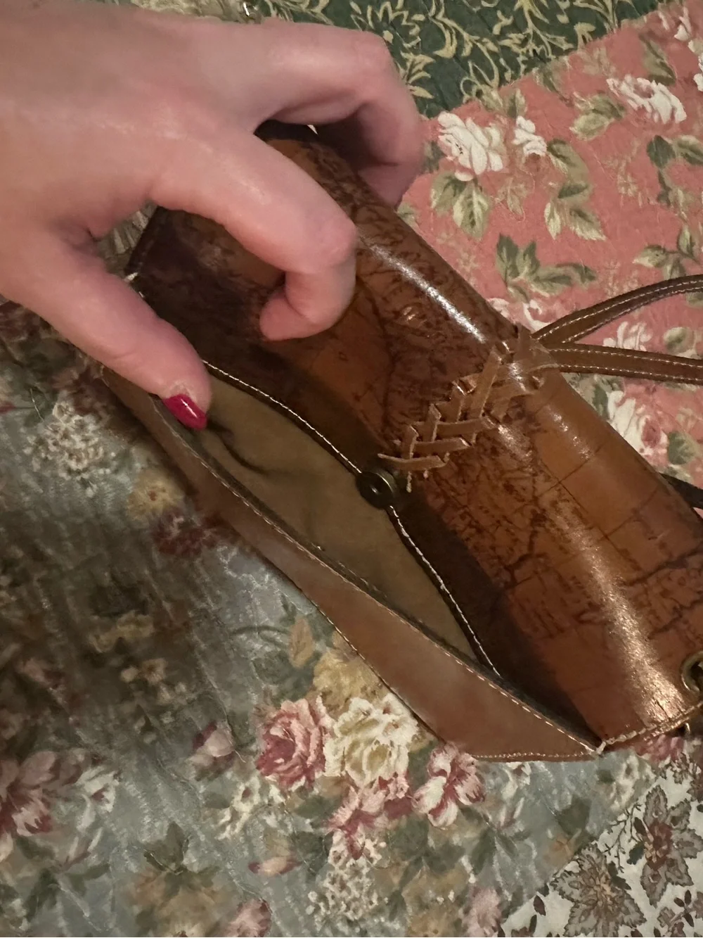Patricia Nash Leather Crossbody (attached wallet)